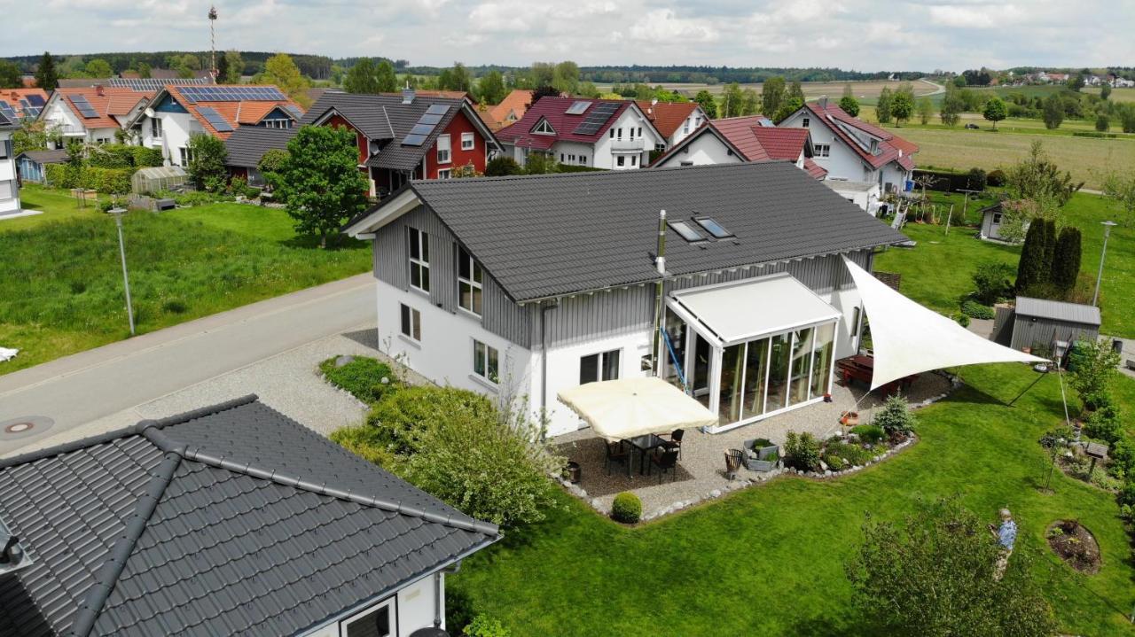Gemuetliche Ferienwohnung Mit Panoramablick Muttensweiler Esterno foto